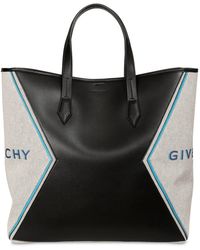 Givenchy Logo Print Cotton Poly Tote Bag - Black