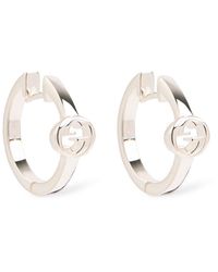 Gucci - Interlocking Hoop Earrings - Lyst