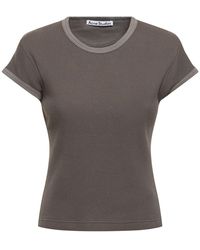 Acne Studios - Cotton Jersey Short Sleeve T-shirt - Lyst
