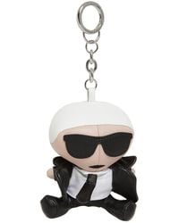 Karl Lagerfeld K/Ikonik Karl Doll Keychain Black - Weiß