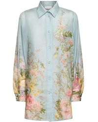 Zimmermann - Waverly Printed Silk Relaxed Shirt - Lyst