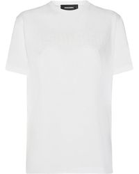 DSquared² - T-shirt Aus Baumwolle Mit Logo - Lyst