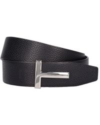 Tom Ford - Reversible Leather T Belt - Lyst
