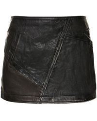 Acne Studios - Leather Mini Skirt - Lyst