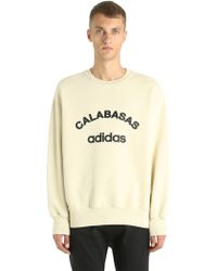 Yeezy Calabasas Adidas Print Cotton Sweatshirt - Natural