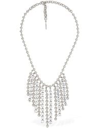Alessandra Rich - Crystal & Chain Fringe Necklace - Lyst