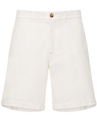 Brunello Cucinelli - Dyed Cotton Bermuda Shorts - Lyst