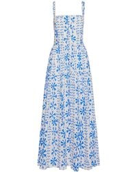 Borgo De Nor - Jia Printed Cotton Midi Dress - Lyst