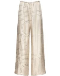 TOTEME - Mid-Rise-Hose Aus Seide - Lyst