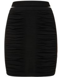 ANDREADAMO - X-Ray Viscose Blend Knit Mini Skirt - Lyst