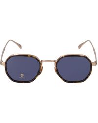 David Beckham Db Geometrical Titanium Sunglasses - Blue
