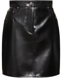 MSGM - Faux Leather Mini Skirt - Lyst