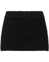 AYA MUSE - Caeli Cotton Blend Knit Mini Skirt - Lyst