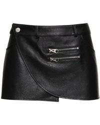 Miaou - Hunter Faux Leather Mini Skirt - Lyst