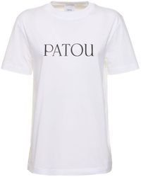 Patou - T-shirt in jersey con logo - Lyst