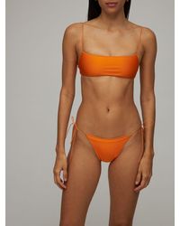 Tropic of C Synthetik Bedrucktes Bikini-Oberteil Lira in Braun Damen Bekleidung Bademode und Strandmode Bikinis und Badeanzüge 