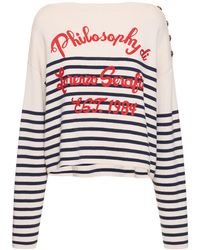 Philosophy Di Lorenzo Serafini - Cotton & Wool Logo Sweater - Lyst