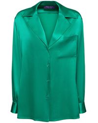 Ralph Lauren Collection - Camisa de seda - Lyst