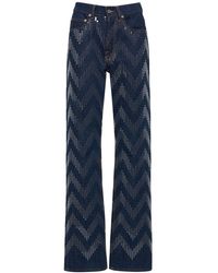Missoni - Zig Zag Sequined Denim Straight Jeans - Lyst