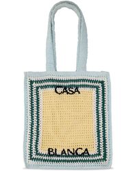 Casablancabrand - Logo Cotton Crochet Tote Bag - Lyst