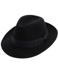 Borsalino Cappello Fedora In Cashmere - Nero