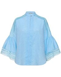 Ermanno Scervino - Linen Long Sleeve Blouse Shirt - Lyst