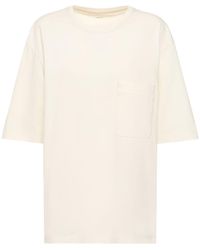 Lemaire - T-shirt in cotone con tasca - Lyst