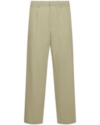 AURALEE - Cotton & Silk Viyella Relaxed Fit Pants - Lyst