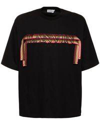 Lanvin - Curb Logo Embroidery Cotton T-Shirt - Lyst