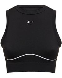 Off-White c/o Virgil Abloh - Crop top off stamp in techno stretch - Lyst