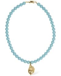 Timeless Pearly - Shell Charm Beaded Collar Necklace - Lyst