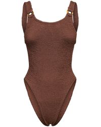 Hunza G - Domino One Piece Swimsuit W/rings - Lyst