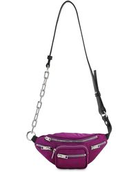 Alexander Wang Mini Gürteltasche Aus Seidensatin "attica" - Lila