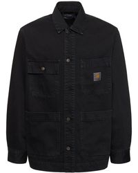Carhartt - Cappotto garrison in cotone stone dyed - Lyst