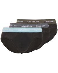 Calvin Klein Set: 3 Slips Aus Baumwolle Mit Logo - Schwarz