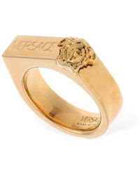 Versace - Ring Mit -logo Und Medusa - Lyst
