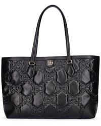 Gucci - Leather Shopper Bag - Lyst