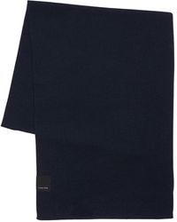 Canada Goose Wool Knit Classic Scarf - Blue