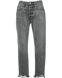 frame white cropped jeans