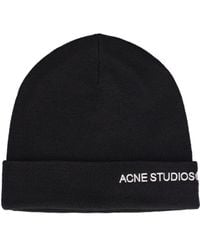 Acne Studios - Gorro beanie con logo - Lyst