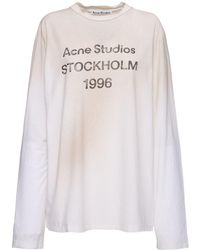 Acne Studios - T-shirt Aus Baumwolle "edden U 1996" - Lyst