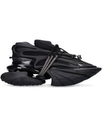 Balmain - Sneakers de cuero de cabra noir con diseño en capas - Lyst