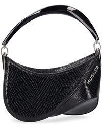 Mugler - Mini Spiral Curve Leather Top Handle Bag - Lyst