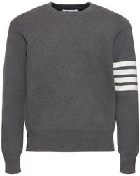 Thom Browne - Milano Stitch Cotton Crewneck Sweater - Lyst