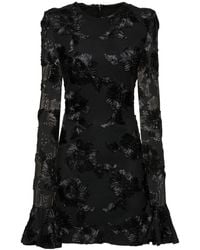 ROTATE BIRGER CHRISTENSEN - Flower Mesh Mini Dress - Lyst