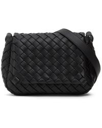 Bottega Veneta - Small Cobble Leather Messenger Bag - Lyst