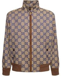 Gucci - Maxi GG Canvas Zip Jacket - Lyst