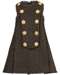 Balmain - Minifalda de tweed y lurex - Lyst