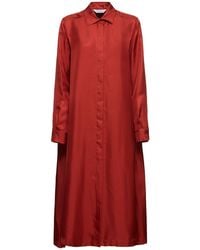 Max Mara - Damen Crusca Silk Twill Midi Shirt Dress - Lyst