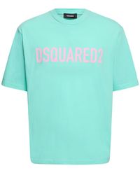 DSquared² - Loose Fit Printed Cotton T-shirt - Lyst